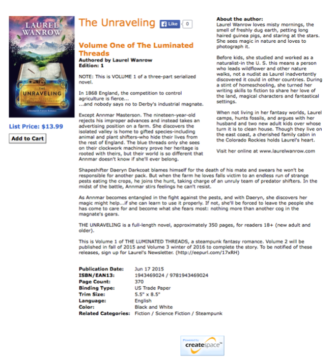 The Unraveling on Createspace
